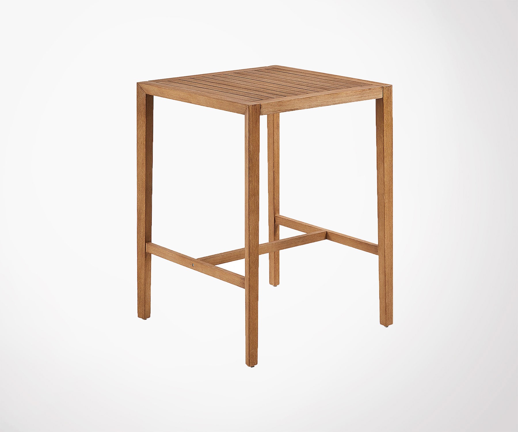 Petite Table Haute Carrée Bois Massif Intext 80x80cm