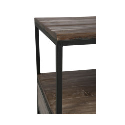 Table basse bois et métal avec tiroirs ALEXIA - J-line