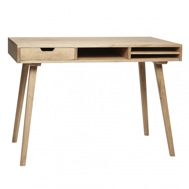 Bureau Nordique En Bois De Chene Clair Cetine By Hubsch