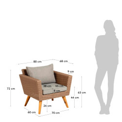 Fauteuil d'extérieur design et douillet DOMA