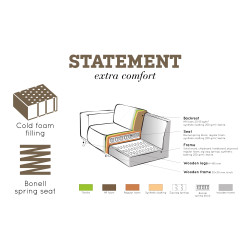 Canapé design 3 places en simili STATEMENT
