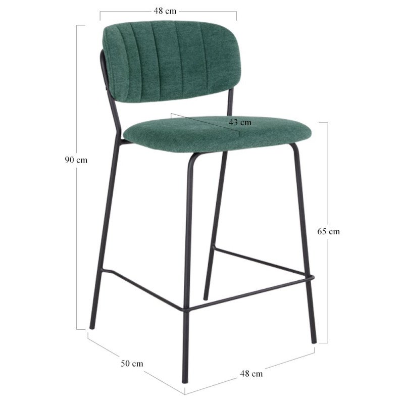 Tabouret de bar scandinave tissu-AUSTRALIA