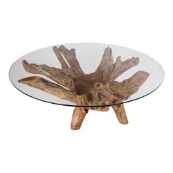Table Design en bois et verre -ULLYS