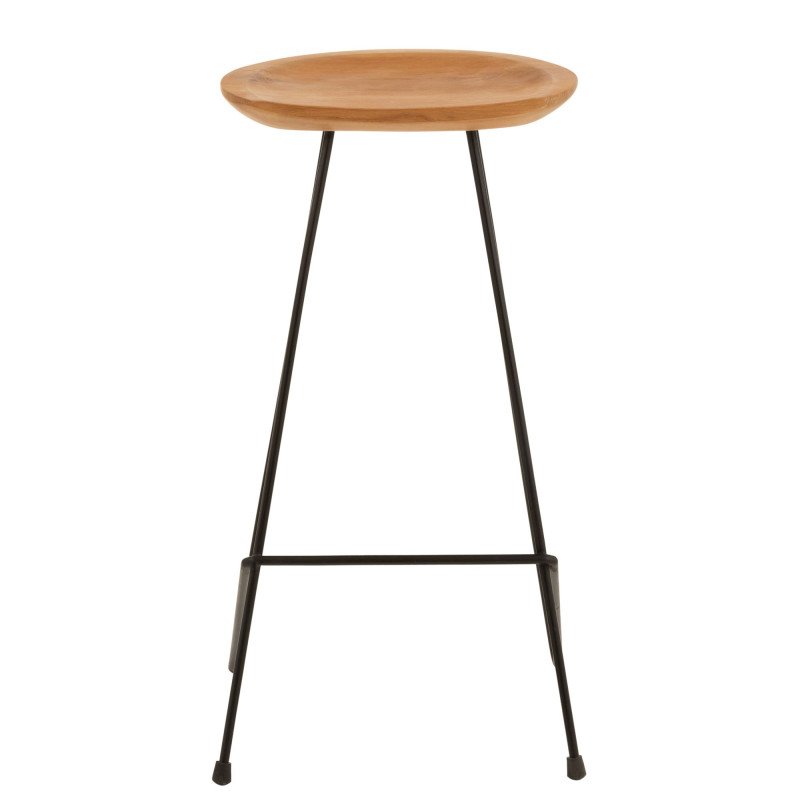 Tabouret minimaliste assise bois de teck SYDNEY