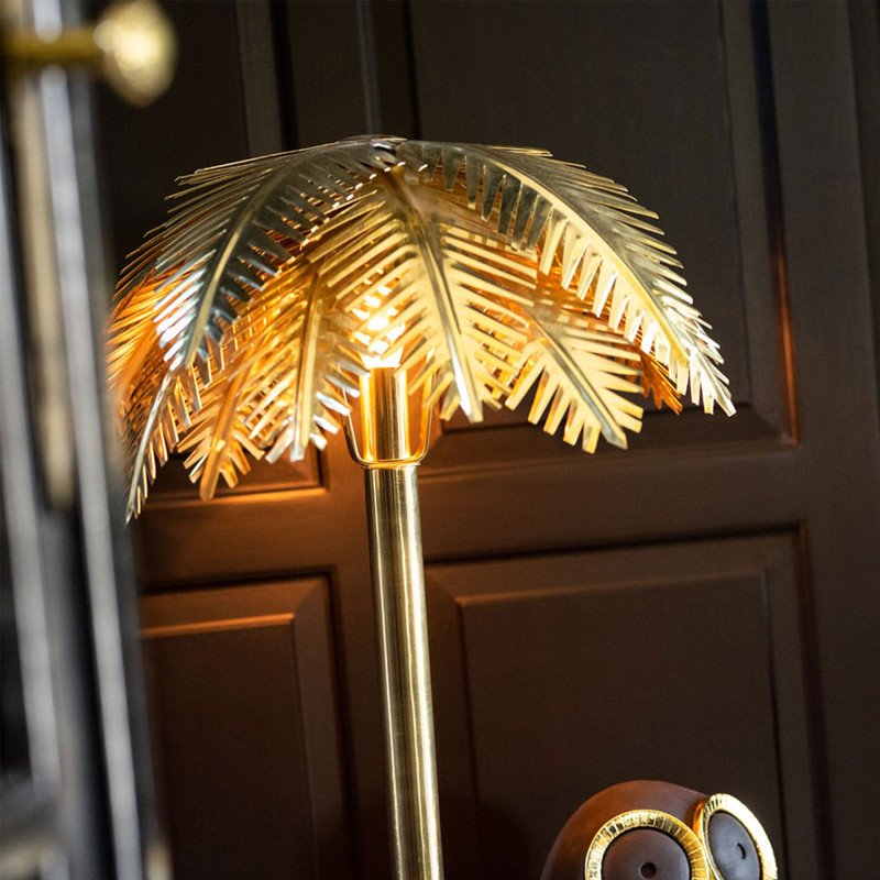 Lampe forme palmier en métal doré DEMBA