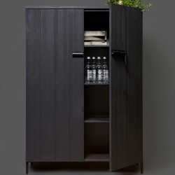 Armoire bois rangement contemporaine-BETTY