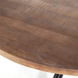 Table à manger ronde 76x150cm en bois et métal