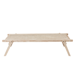Table basse en bois recyclé blanc délavé LILI