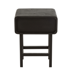 Table de chevet en rotin et bois noir DAISY