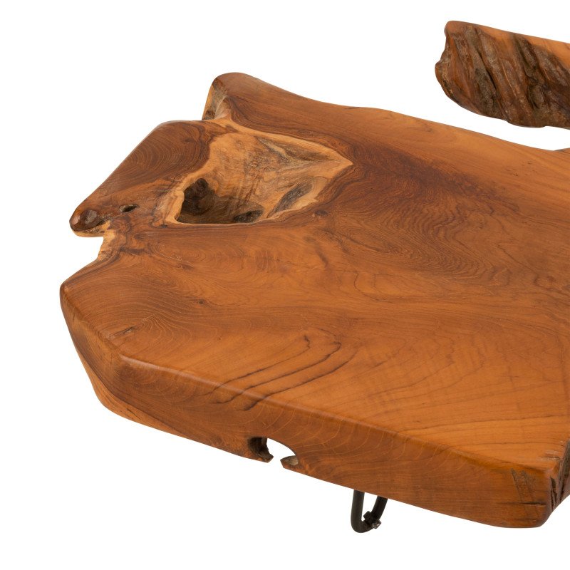 Table basse en bois irrégulier 100x60cm RIGA