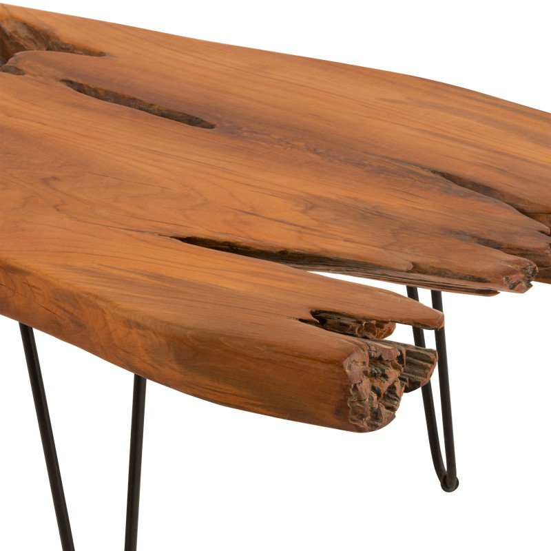 Table basse en bois irrégulier 100x60cm RIGA