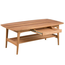 Table basse rectangulaire en bois 130x70cm EMMIE