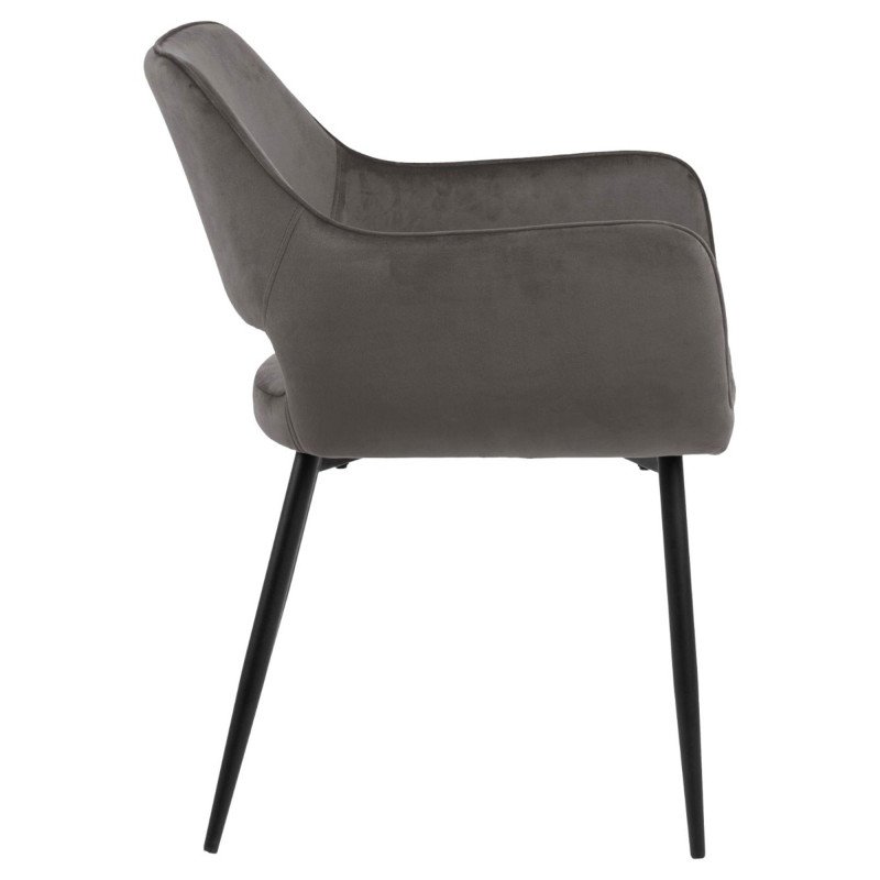 Lot de 2 chaises modernes en velours RANJO