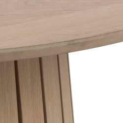 Table basse ronde en bois pied central KRISTIANA