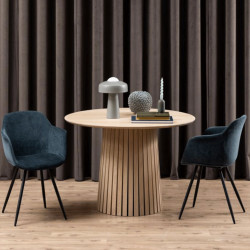 Table ronde 120cm en bois pied central KRISTIANA