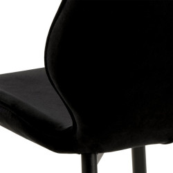 Lot de 2 chaises design en velours noir FEMAL