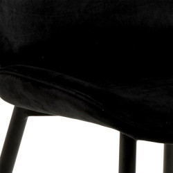 Lot de 2 chaises design en velours noir FEMAL