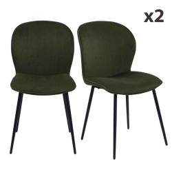 Lot de chaises modernes en velours DELIA