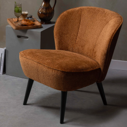 Fauteuil crapaud velours ELLA