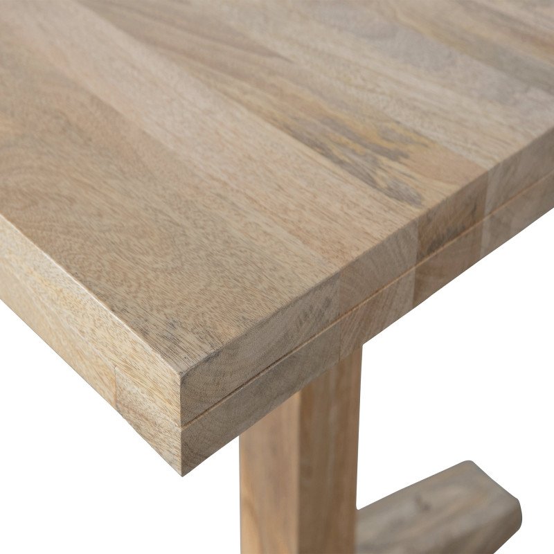 Table à manger rectangulaire 200x90cm en bois de manguier naturel LEX