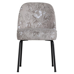 Chaise design crapaud velours fleuri VOGUE