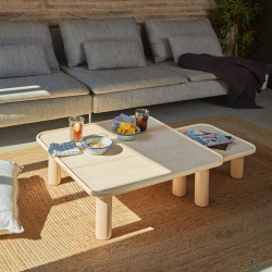 Table gigognes carré en bois tendance NEST