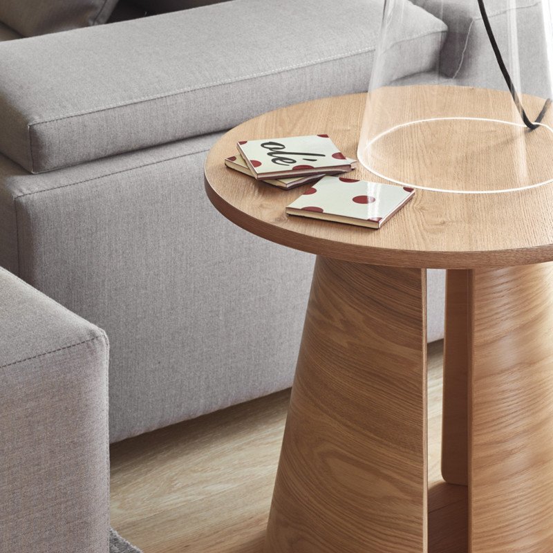 Table d'appoint ronde en bois tendance CEP