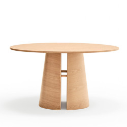 Table à manger extensible ronde 157 cm en bois CEP