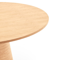 Table à manger extensible ronde 157 cm en bois CEP