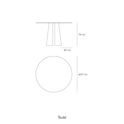 Table à manger extensible ronde 157 cm en bois CEP