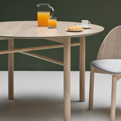 Table à manger ronde 120 cm en bois JUNCO