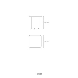 Table d'appoint carré en bois ARQ