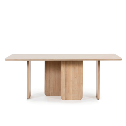 Grande table à manger rectangulaire 200x100 cm en bois ARQ