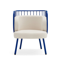 Fauteuil contemporain en tissu et métal NABI