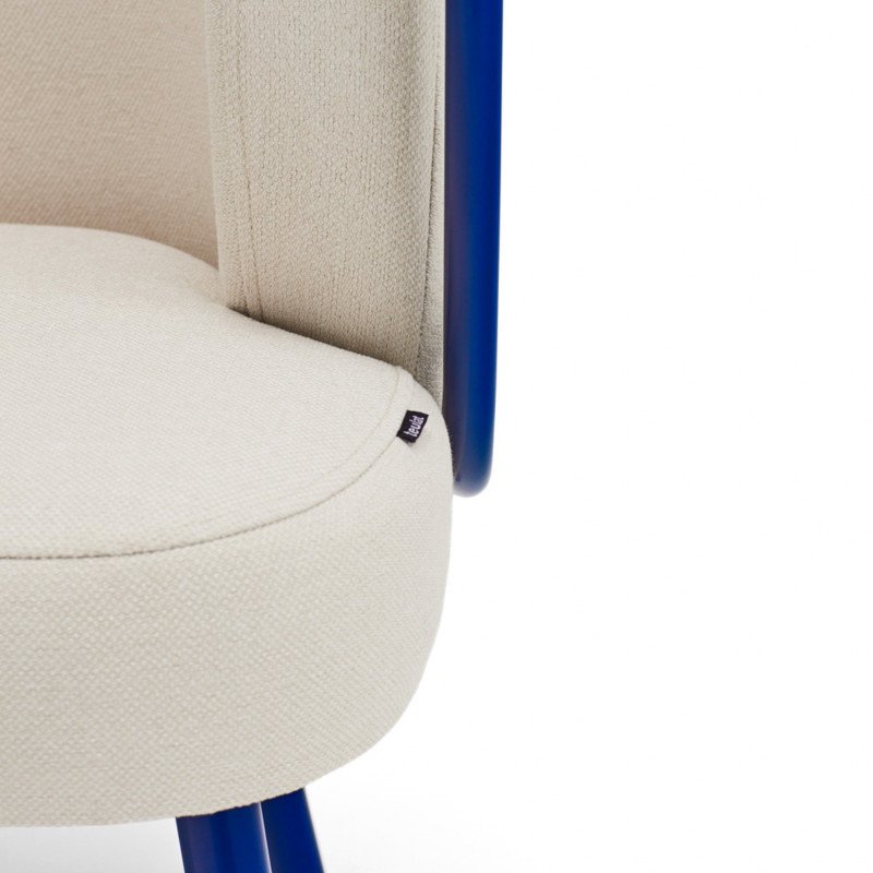 Fauteuil contemporain en tissu et métal NABI