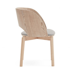 Chaise en bois et assise en tissu DAM