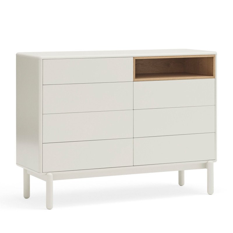 Commode 7 tiroirs avec niche en bois CORVO