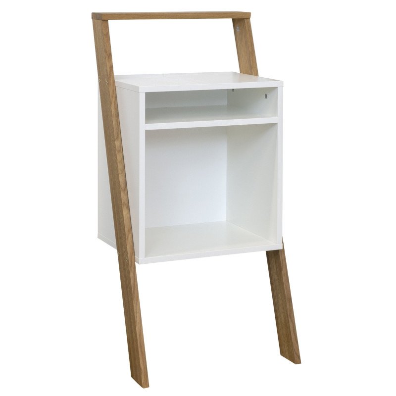 Etagère 1 niche moderne en bois blanc BART