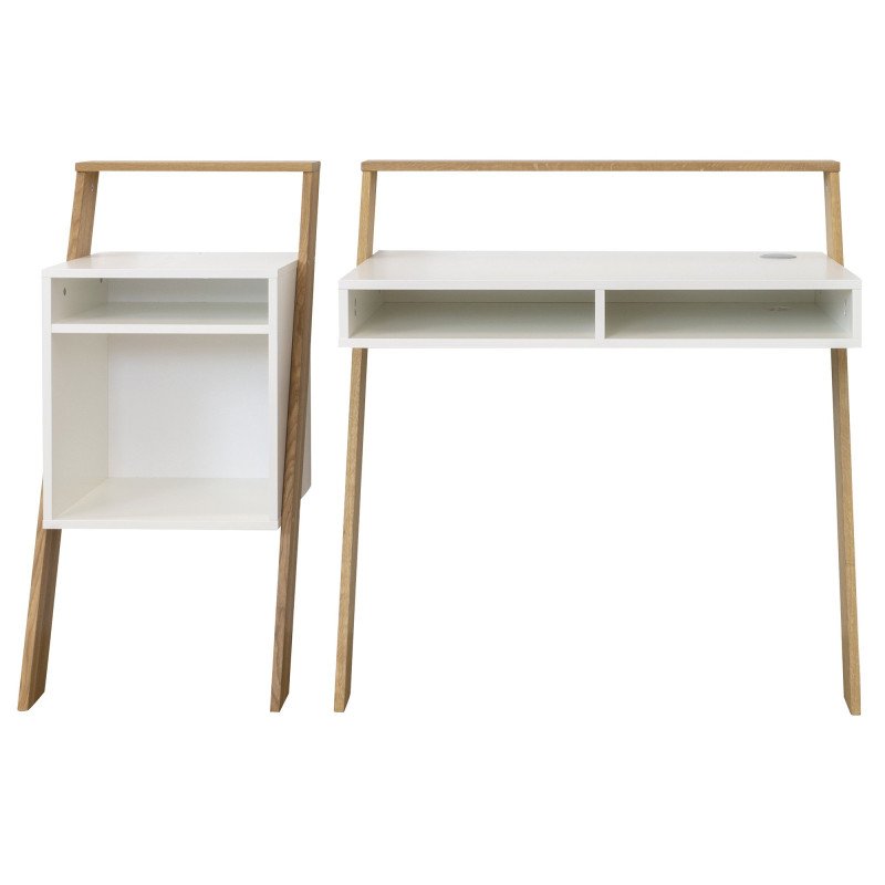 Etagère 1 niche moderne en bois blanc BART