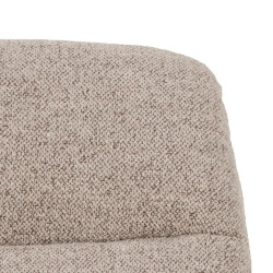 Fauteuil relax en tissu beige et pieds en métal GLIFFORD