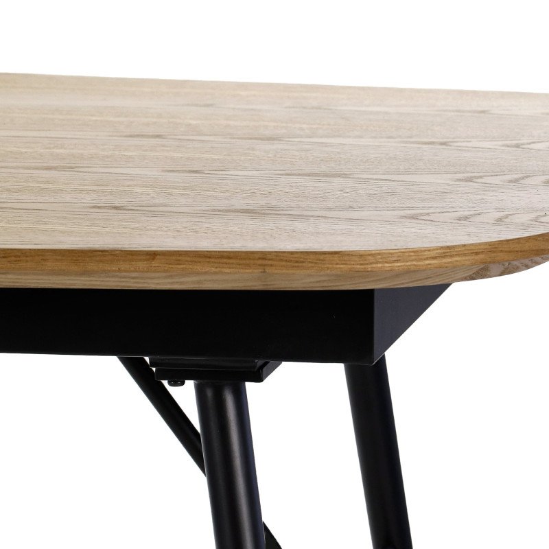 Table à manger extensible en bois et métal 230x105cm LAURETTA