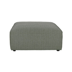 Pouf en tissu gris MAEVE