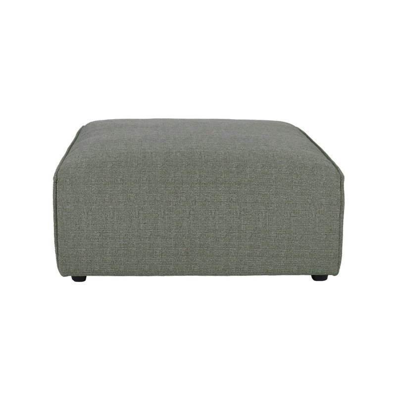 Pouf en tissu gris MAEVE