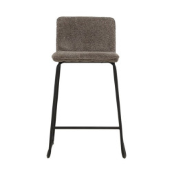 Lot de 2 tabourets de bar moderne en tissu RICKO