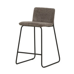 Lot de 2 tabourets de bar moderne en tissu RICKO