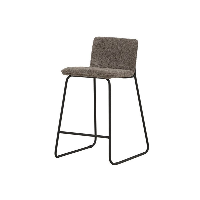 Lot de 2 tabourets de bar moderne en tissu RICKO