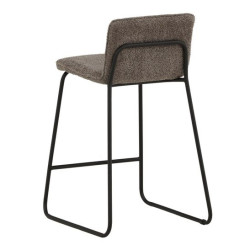 Lot de 2 tabourets de bar moderne en tissu RICKO