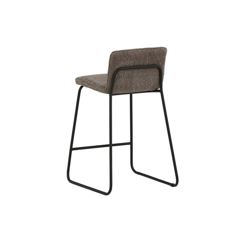 Lot de 2 tabourets de bar moderne en tissu RICKO