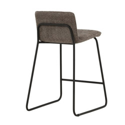 Lot de 2 tabourets de bar moderne en tissu RICKO