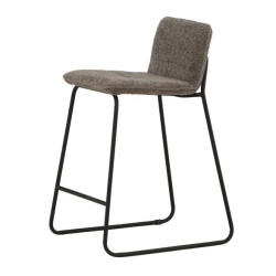 Lot de 2 tabourets de bar moderne en tissu RICKO